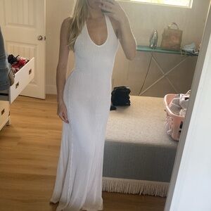 DISSH Ophelia white knit maxi dress